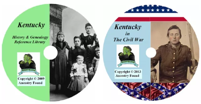 122 old books - KENTUCKY  - History Genealogy Civil War Collection - DVD CD KY