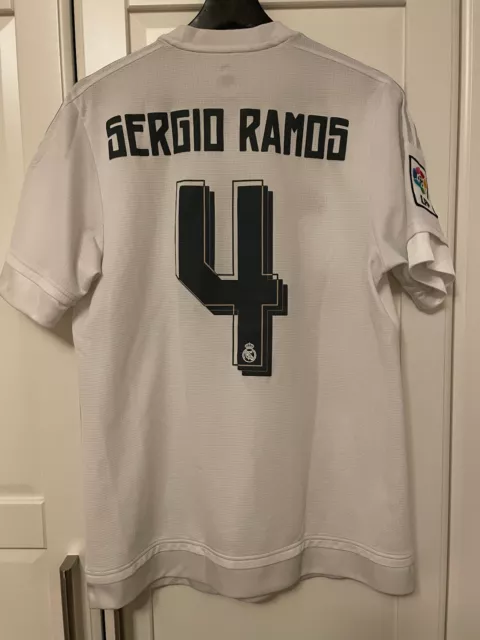 Adidas Real Madrid Trikot Sergio Ramos Nr. 4 Gr. M 2014/2015 weiß