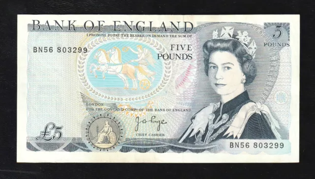 🇬🇧 UK (Great Britain) England £ 5 Pounds 1971 P 378a Bank of England QE II * N