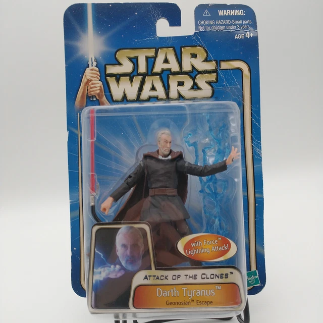 Star Wars Attack of the Clones Darth Tyranus Figure Hasbro 2002