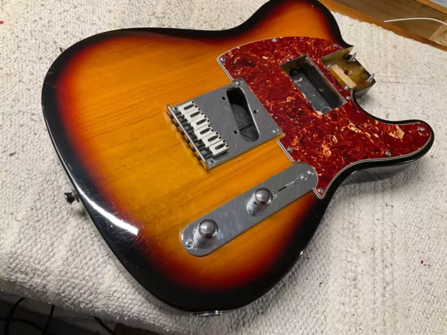 Telecaster Guitar Sunburst Body Partialy Loaded. Clean Condition