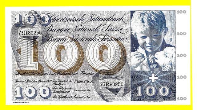 Switzerland banknote 100 Francs see photo