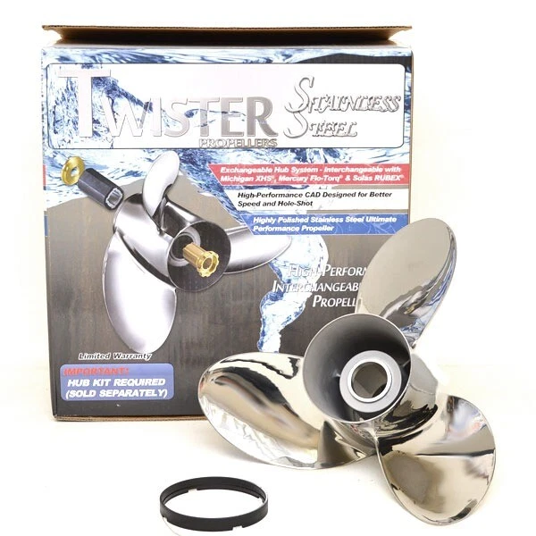 Michigan Wheel Twister Boat Propeller 223153 | LH 13 3/8 x 15P
