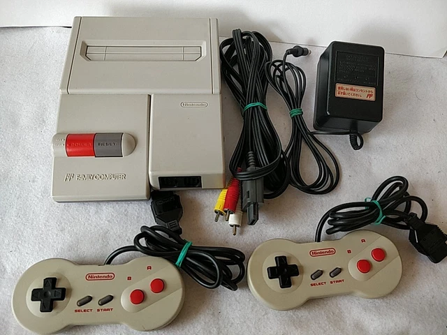Nintendo New Famicom (NES2) Console, Pads ,PSU and AV cable set tested-e0616-