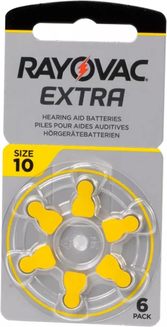 Rayovac Extra MERCURY FREE Hearing Aid Batteries Size 10 Expires 2027