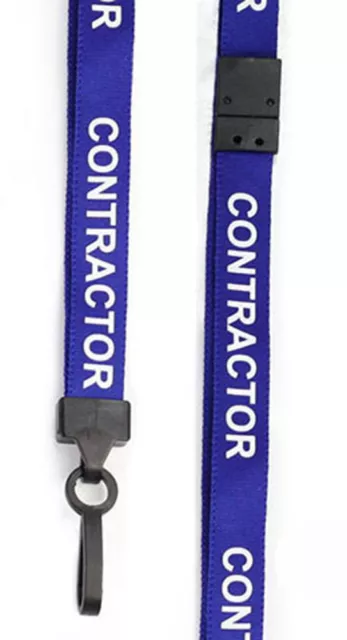 Printed Contractor Neck Strap Lanyard Safety Breakaway For Contractors 2