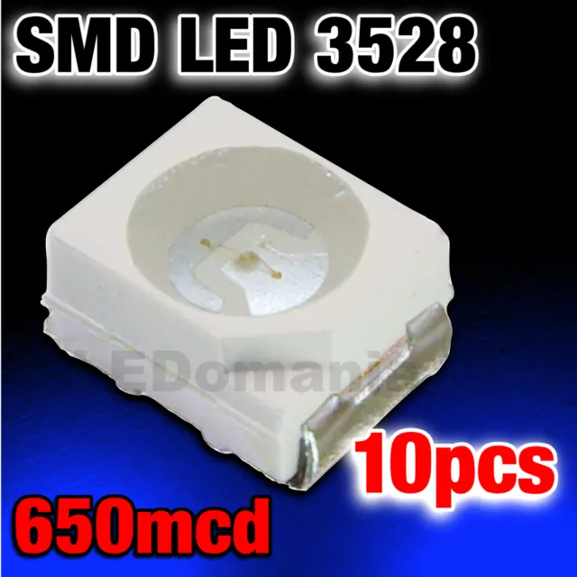 171/10# LED Bleu CMS 3528 PLCC-2 SMD Blue  10pcs   ----->650mcd  - TL