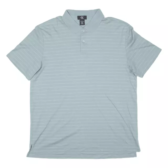 Polo Shirt Calvin Klein blu a righe manica corta uomo L