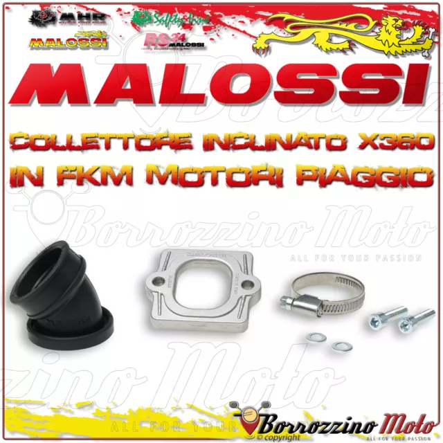 MALOSSI 2013802 COLLETTORE INCLINATO X360 Ø 30-35 APRILIA SR R (carb.) 50 2T LC