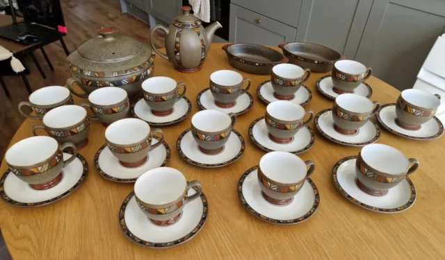 Denby marrakesh Tea Set And Dinner Set 33 Pieces