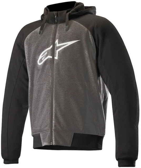 Alpinestars Chrome Sport M Men's Motorcycle Hoodie Anthrazit-Schwarz-Weiß