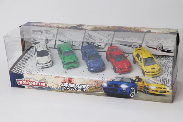 Set de 5 voitures avec carrosserie en métal et boîte de collection Japan Series de Majorette