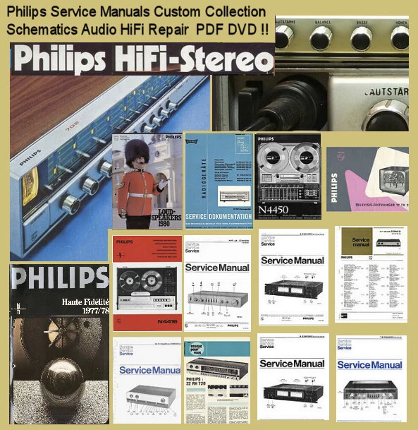 PHILIPS SERVICE MANUALS Owners Collection Audio HiFi Repair Reel to