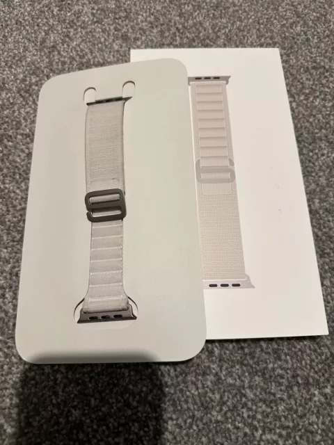 Apple Ultra Watch Strap Alpine Loop Starlight  49mm Medium . Genuine With Box