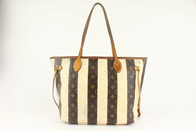 Louis Vuitton Rare Striped Monogram Rayures Neverfull MM Tote 1112lv50 Louis Vuitton Rare Striped Monogram Rayures Neverfull MM Tote 1112lv50