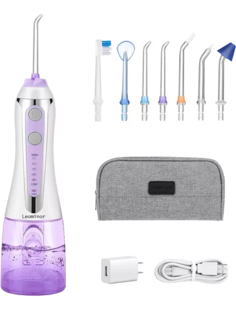 Nuevo hilo dental de agua inalámbrico Leominor de 5 modos