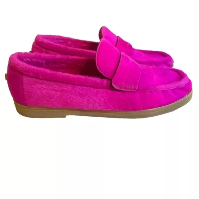 Stuart Weitzman Bromley Shearling Loafers Pink Flamingo Chicago Women’s Size 10