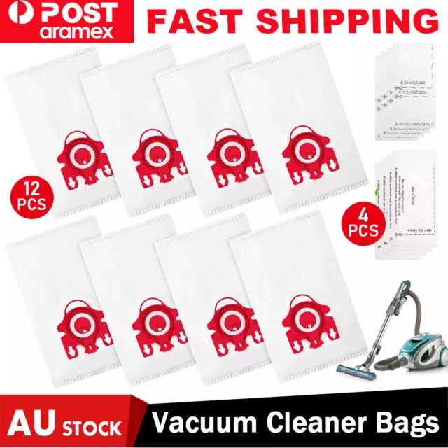 12X Vacuum Cleaner Bags For Miele FJM 3D Compact C1 C2 S4 S6 S291 S6210 S6220