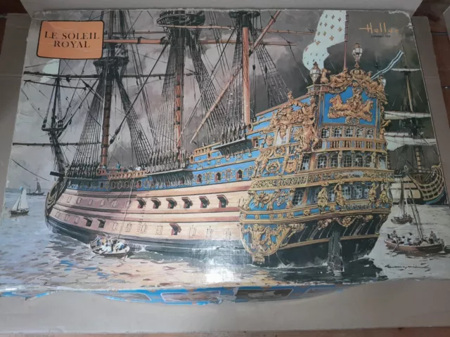 MAQUETTE à monter 1/100 navire LE SOLEIL ROYAL bateau HELLER vintage model kit