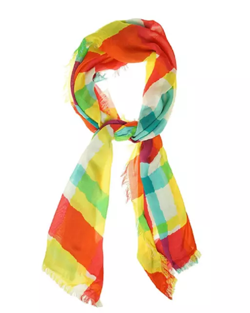 Echo Women's Color Block Plaid Wrap Scarf Multi-Colored