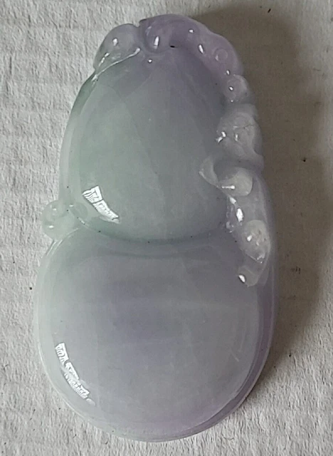 China violet and light green  jadeite jade Gourd pendant  葫芦翡翠 玉坠