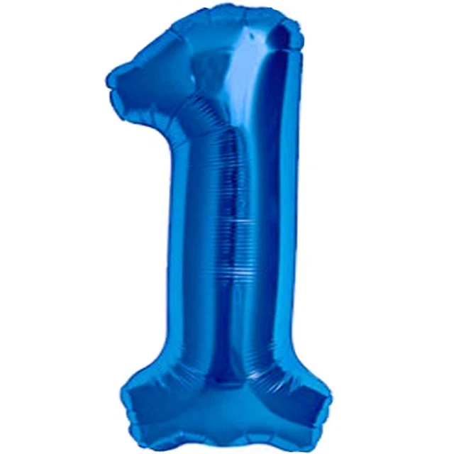 Palloncino Numero 1 Gigante Per Festa Di 1 Anno: Kit Decorazione Blu Con Corona, Lattice E Foil (32 Pollici)