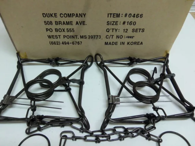 2   Duke 160  Body Grip Traps  Trapping  Raccoon Fisher Groundhog 0466