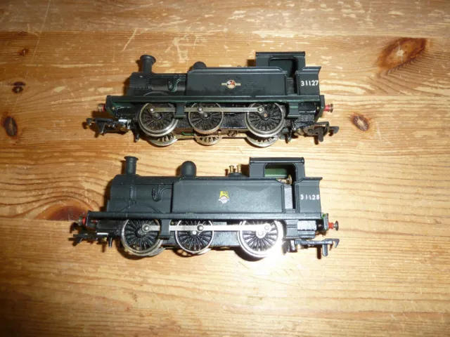 2 x Hornby Dublo R1 0-6-0 Br Black tank engines repaints OO gauge ( Please read)