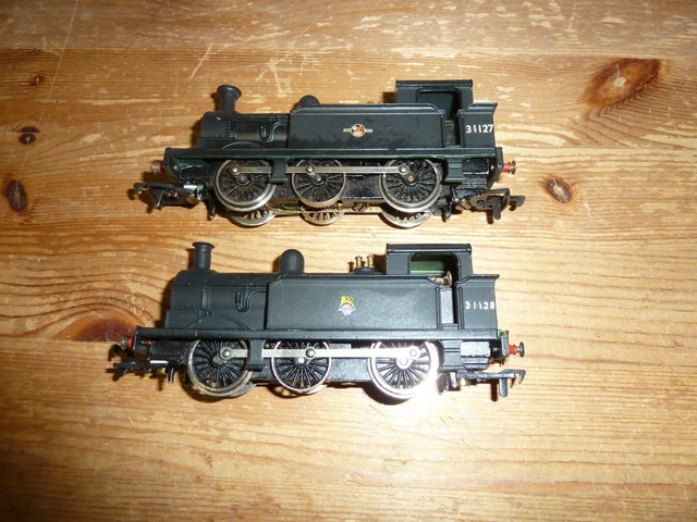 2 x Hornby Dublo R1 0-6-0 Br Black tank engines repaints OO gauge ( Please read)