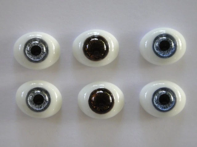 Yeux dormeurs poupées anciennes en verre - Sulfure - Couleur marron