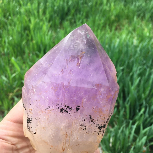 670g Natural affection Amethyst Cluster Quartz Crystal Mineral Specimen JM13