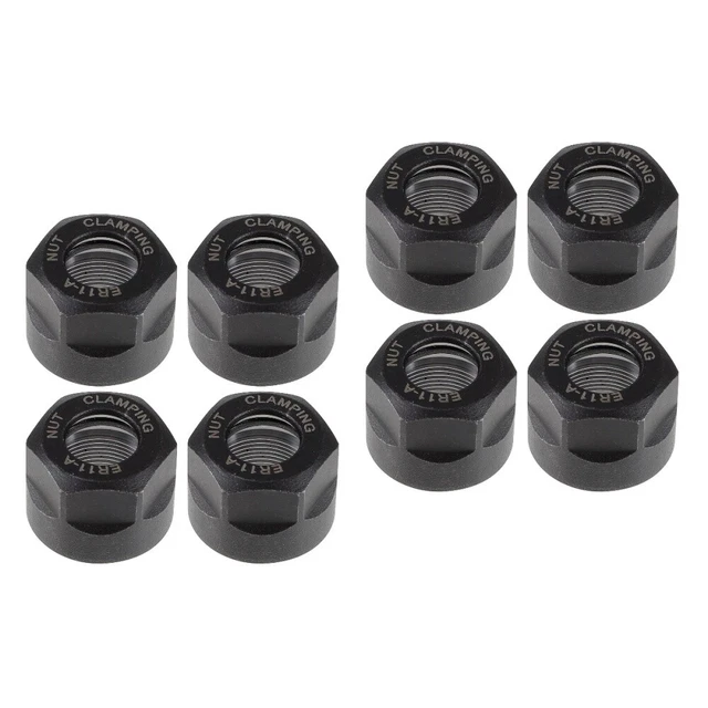 8 pcs  Chromium Steel Collet Clamping Nut For ER11-A Collet For Machine Tool