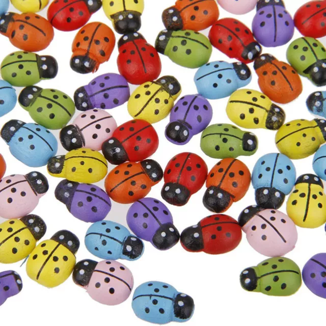100 pegatinas de madera para ladybug decoración del hogar 3