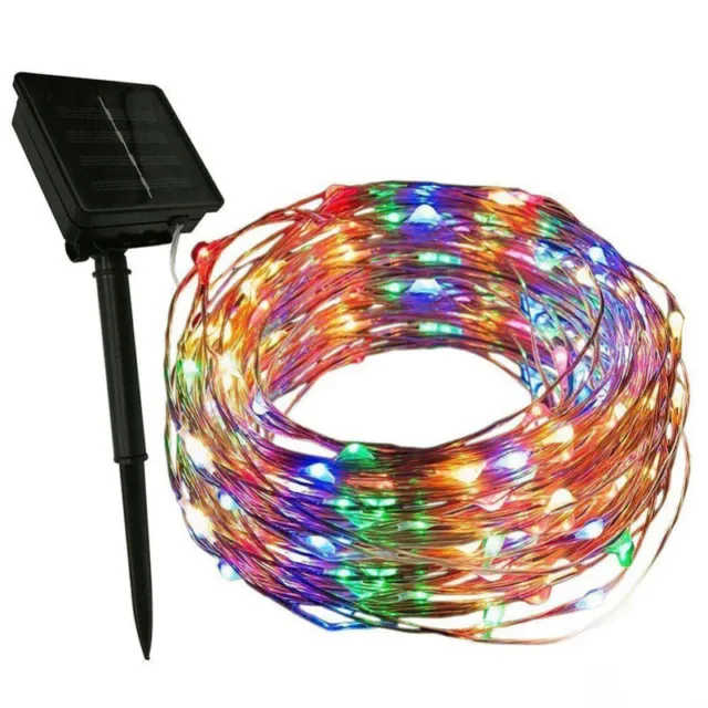 Outdoor Waterproof Copper Wire Solar String Lights LED Garden Xmas Party Decor