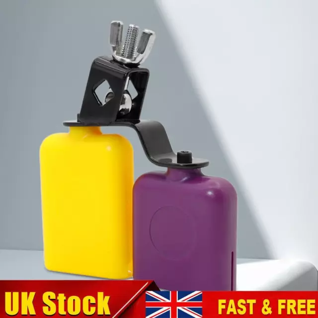 Drum Cowbell Yellow and Purple Cowbell Drum Block Bell Square Metal Plastic