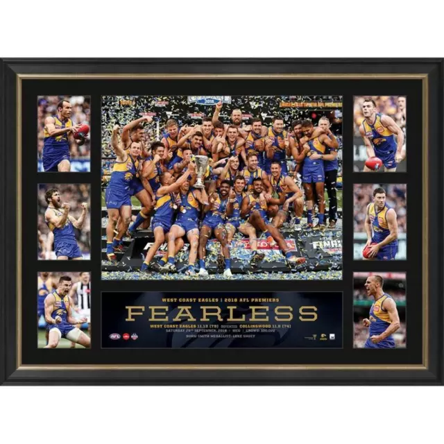 West Coast Eagles 2018 Framed Poster Gaff Shuey Kennedy Sheed Afl Memorabilia