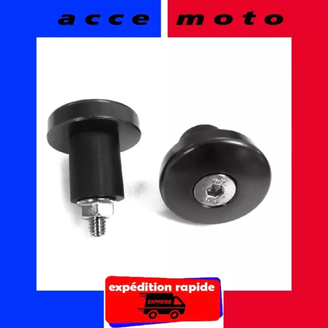 Embouts de guidon Noir Moto Universel plat Alu Motocross Enduro Diamètre 13 mm