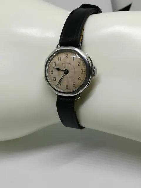 Vintage 1930's solid silver Ingersoll wristwatch