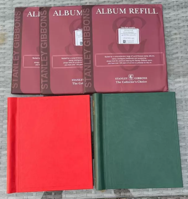 Pair of Unused Stanley Gibbons Senator Albums + 150 New Pages & Approx 200 Loose