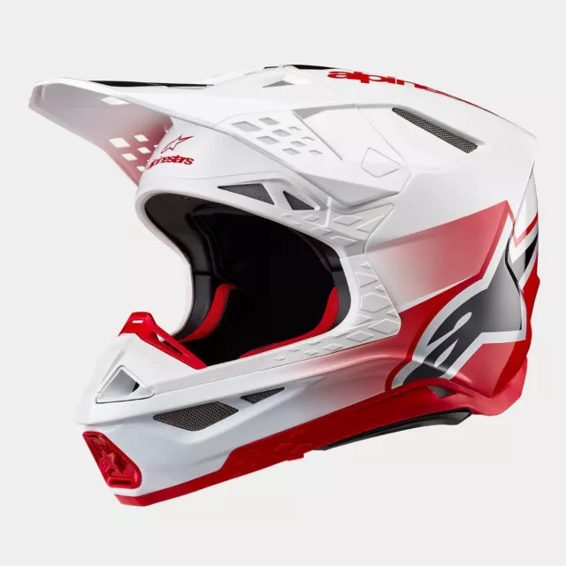 Alpinestars 2024 Supertech SM10 Unite Red White Motocross Helmet MX Quad ATV