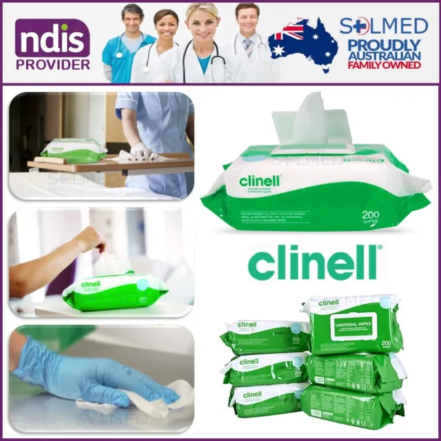 Clinell Universal Sanitising Wipes (Pack Of 200) All Surfaces & Safe On Hands