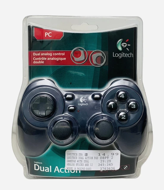 LOGITECH DUAL ACTION Analog Gamepad Controller for PC -NEW & SEALED- £ ...