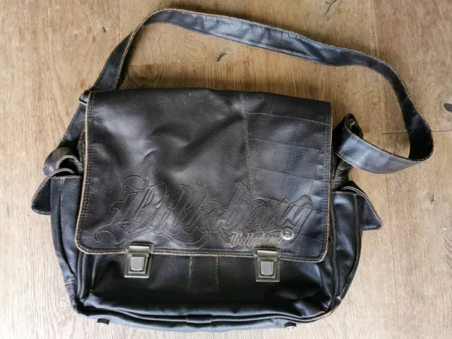 Billabong Brown Leather Satchel Laptop Bag