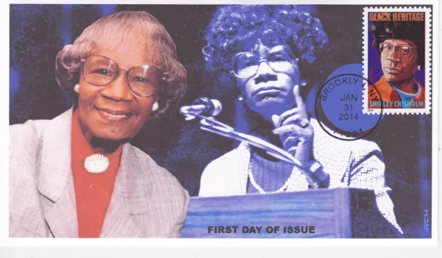 Jvc Cachets - 2014 Shirley Chisholm First Day Cover Fdc Black Heritage Topical 2