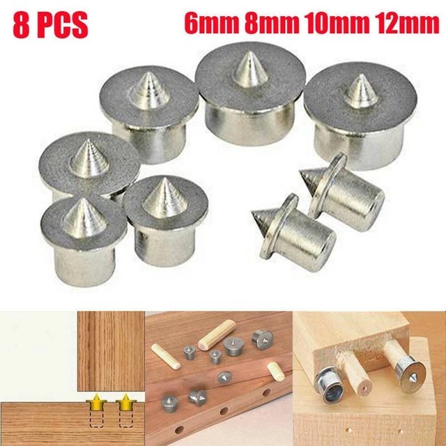 A3 Steel Dowel And Tenon Center Points Pin Wood 6mm/8mm/10mm/12mm Center Set