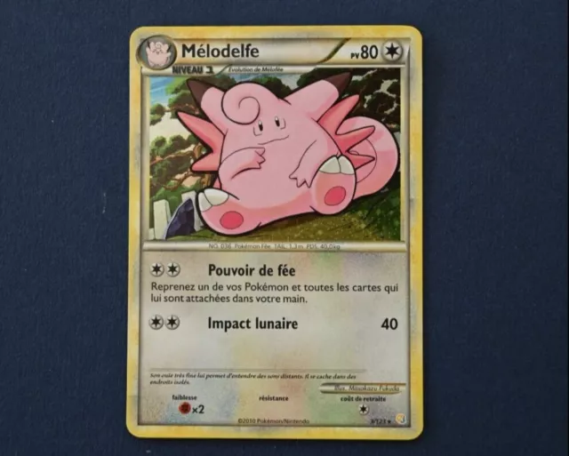 Mélodelfe Holo Rare - HeartGold and SoulSilver 3/123 - Carte Pokémon FR (2010)