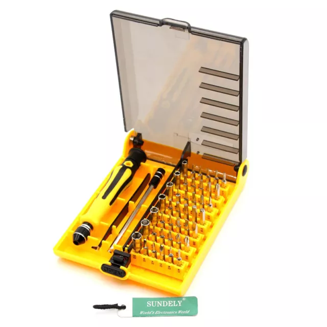 45pc in 1 Precision Hex Torx Mini Star Screwdriver Bit Set Phone Repair Tool Kit