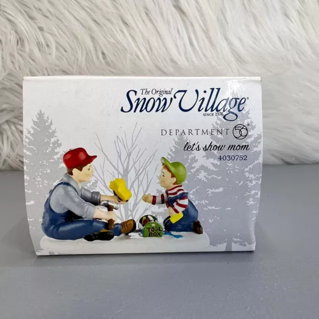 Dept 56 Snow Village "Let's Show Mom" NEW