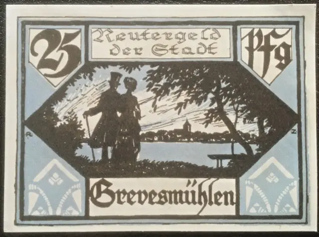 25 Pfennig  Stadt Grevesmühlen  1922   Notgeld   #24.02.2#