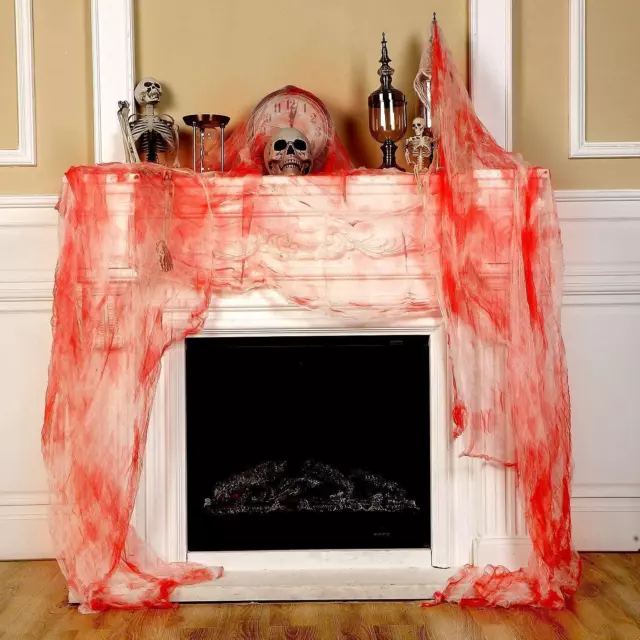 2 x Halloween Dekorationen blutbefleckte Tischdecke ausgefallene Party gruseliges Geschirr 2